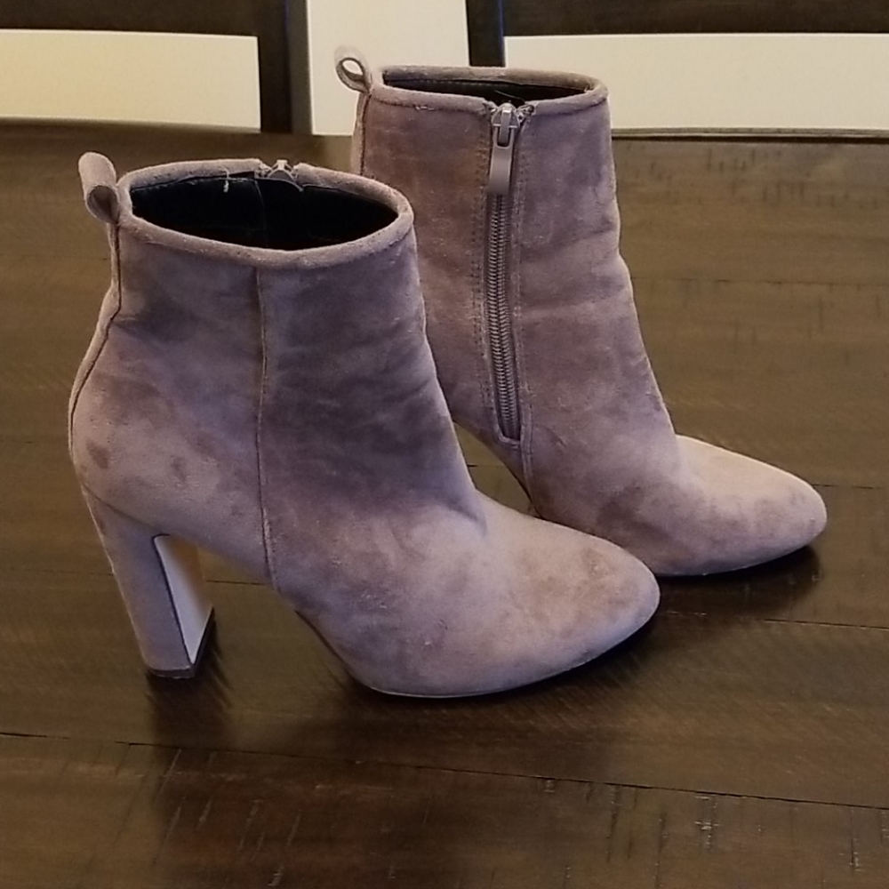Suede Heeled Ankle Boot
